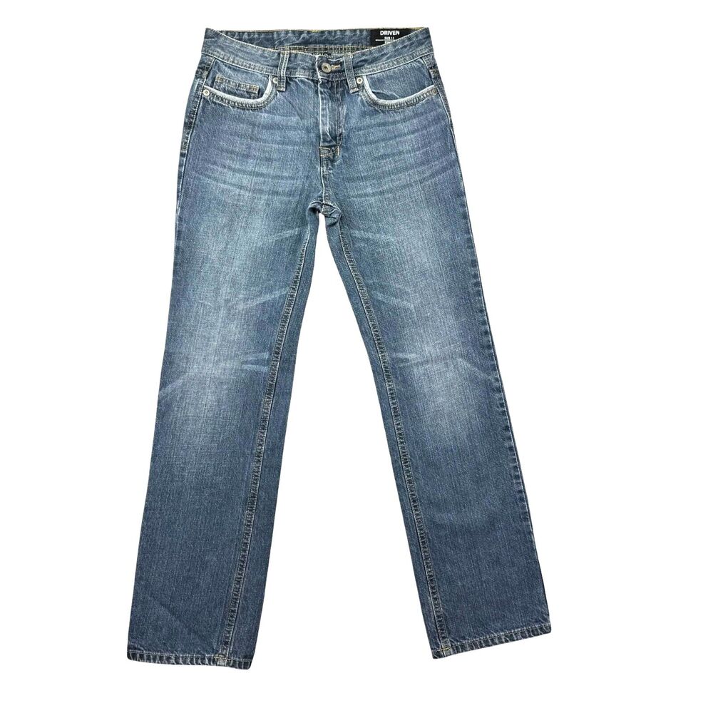 Buffalo David Bitton Jeans Womens 12 Blue Driven Straight Classic Whiskered Pant